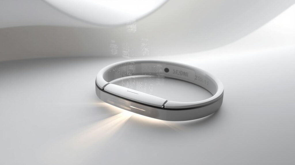 Concept rendering of a wearable Jony Ive AI device with holographic projection — rumored as the bold iPhone future rival, possibly the first Next-gen Apple alternative, circulating like a mysterious Secret Apple challenger in design leaks.